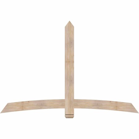 Ekena Millwork Bellingham Smooth Timber Gable Bracket, Douglas Fir, 84"W x 56"H x 1 1/2"D x 5 1/2"F, 16/12 Pitch GBW084X56X0206BEL00SDF